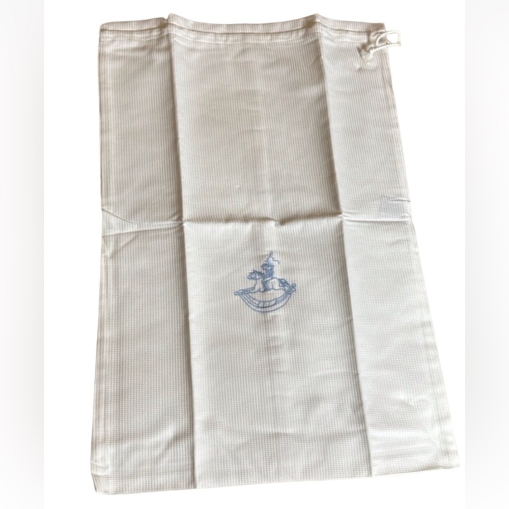 Smithsonian Institution by Pamela Kline laundry bag with blue rocking horse New